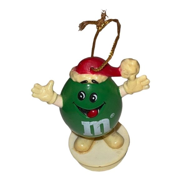 Vintage 1988 M&M's Peanut Candy Tube Topper Ornament - Picture 4 of 11